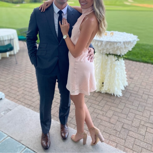 Revolve Lovers + Friends HAYES MINI DRESS IN LIGHT PEACH - Picture 3 of 4